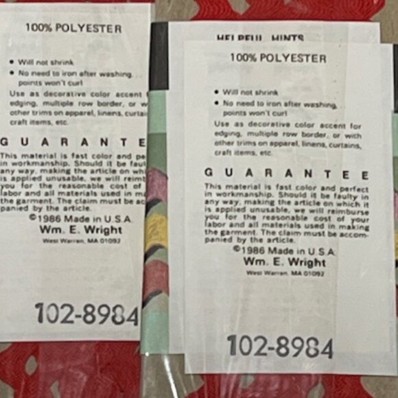 VTG Red Rick-Rack Trim Original Packaging 5 Packages Sewing Crafts 2.5 Yds Each - Picture 9 of 10